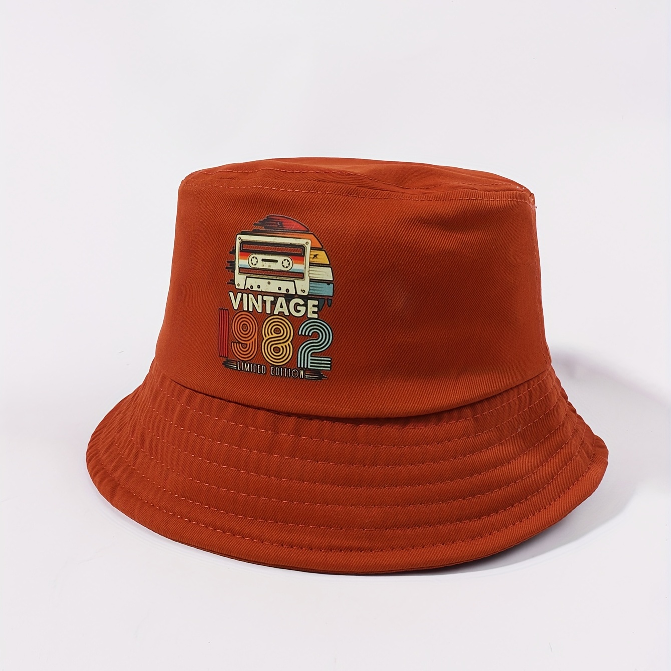 Vintage Men's Bucket Hats - Orange