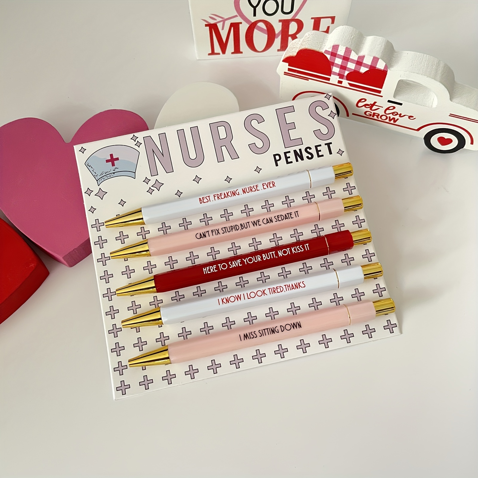 Funny Pens Nurse Theme Ballpoint Pen Set One Week Funny Pens - Temu