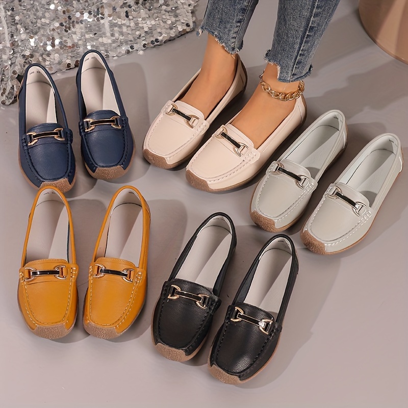 Women's Casual Flat Shoes Solid Color Soft Sole Slip Anti - Temu Canada