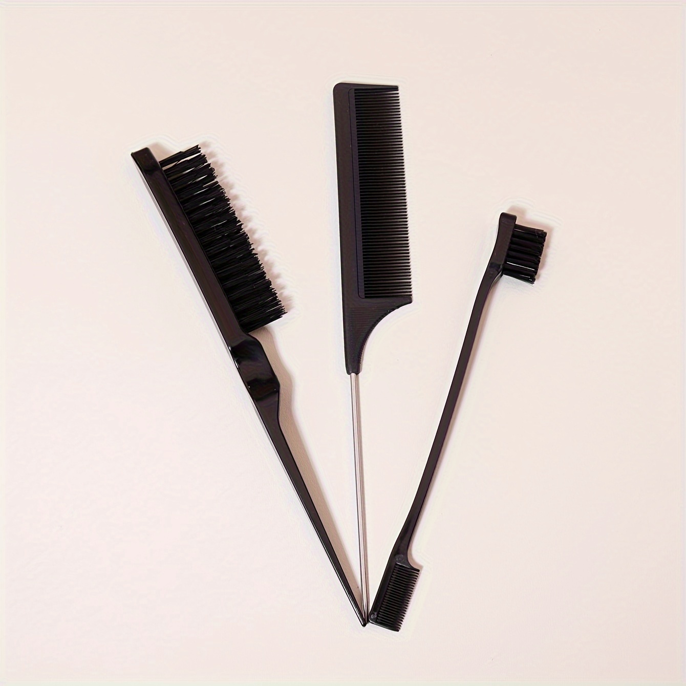 Hair Styling Comb Set Teasing Hair Brush Rat Tail Comb Edge - Temu