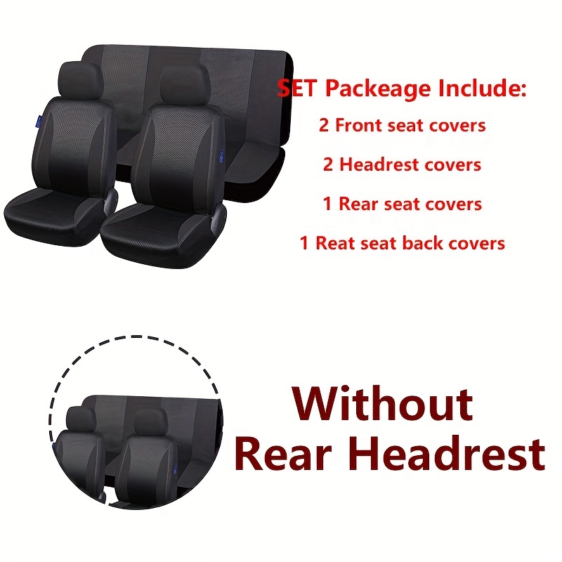 TEMU Universal Car Seat Covers Dot Jacquard And Fabrics Airbag Compatible Fit For Most Car Suv Truck Accessories