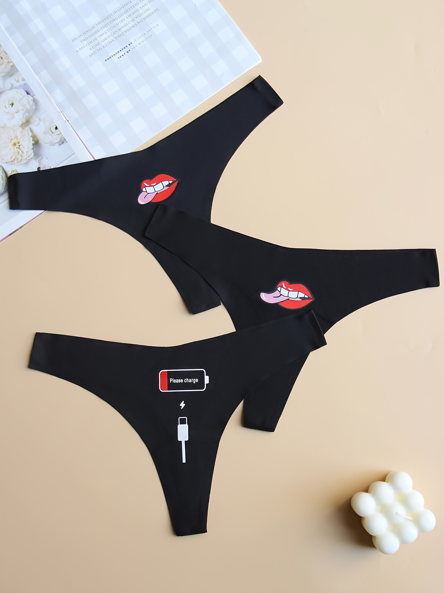 Women's Sexy Cross Strap Thong Panties Transparent Hot Low - Temu