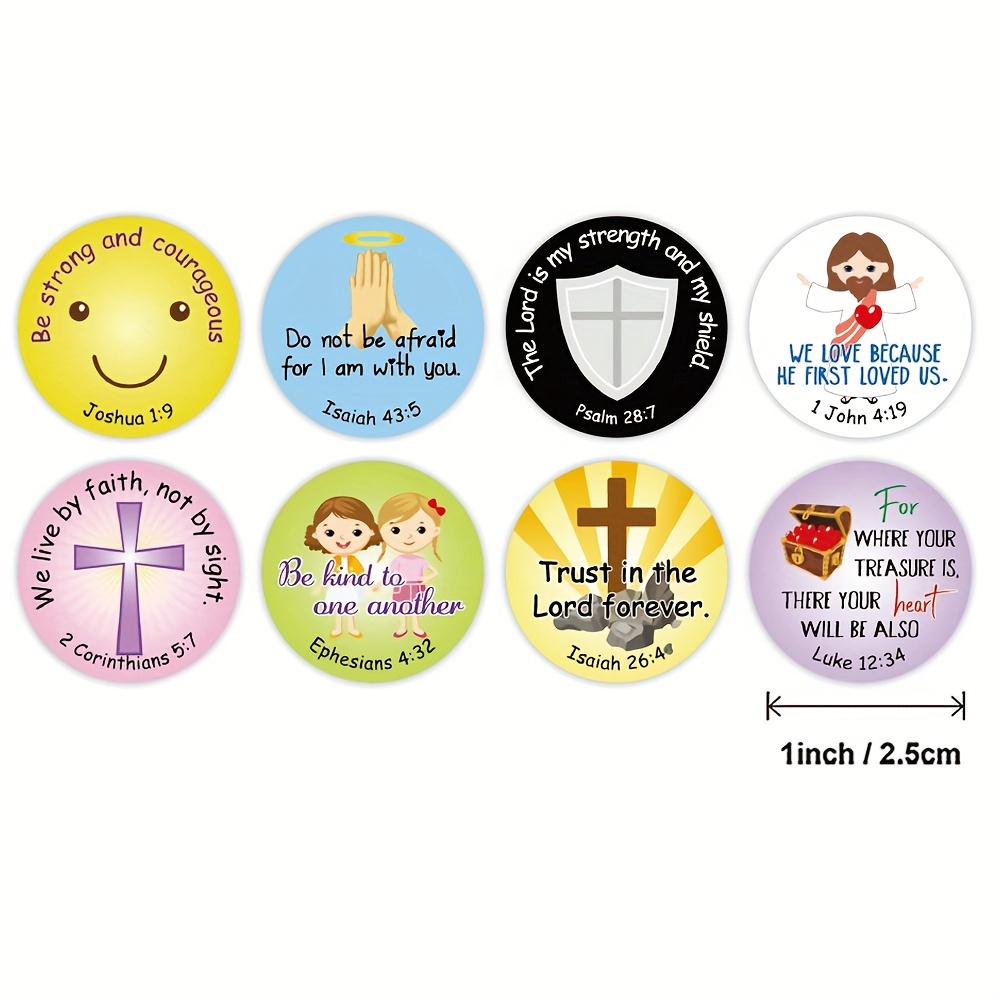 Christian Sticker A Roll Of 500 - Temu