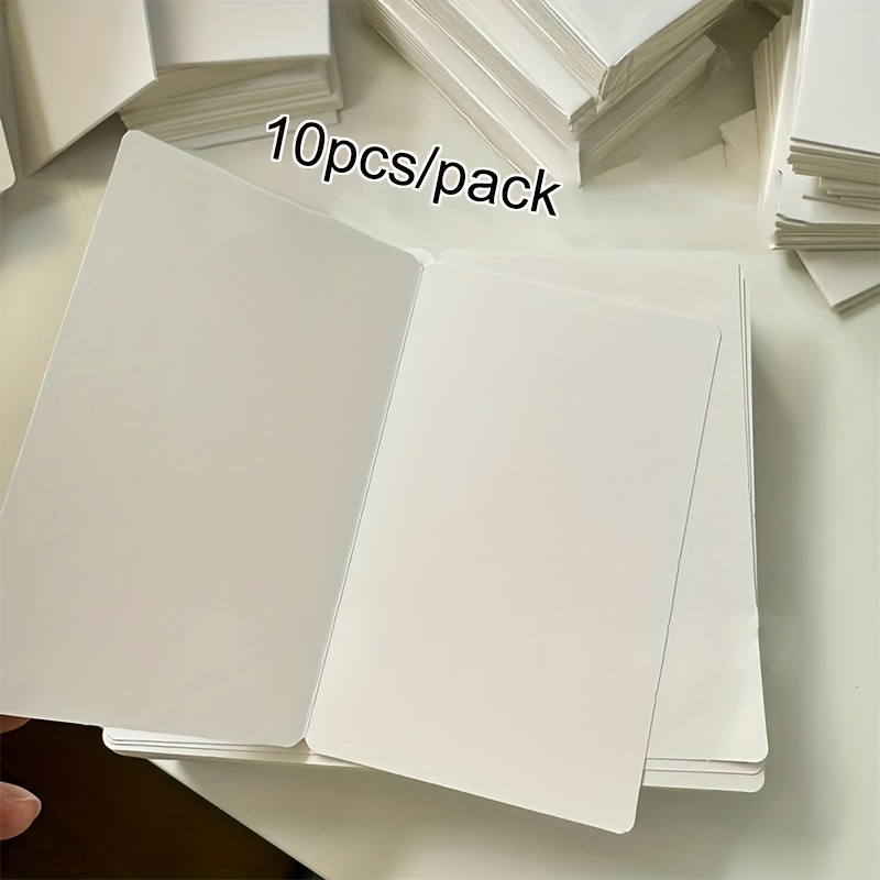 

Double-sided White Cardstock - Blank And Foldable, Multi-purpose Use, Pack Of 10, Ideal For Packaging And Protecting Photo Cards, And As Greeting Cards