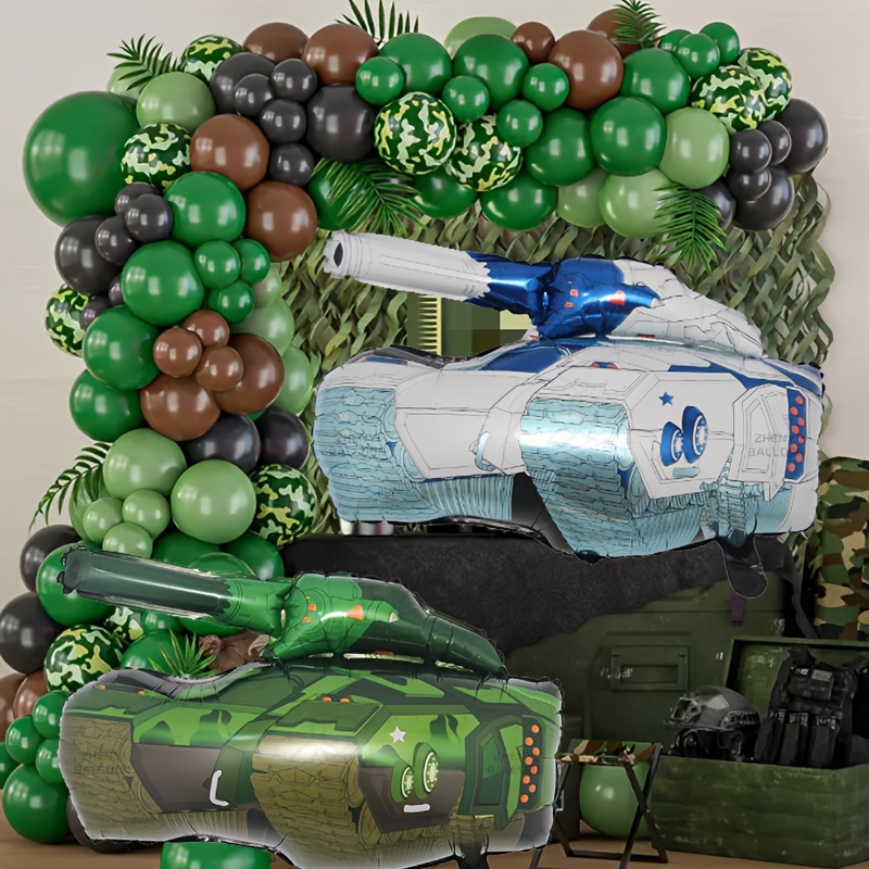 Décorations de fête à thème de Camouflage vert armée, vaisselle