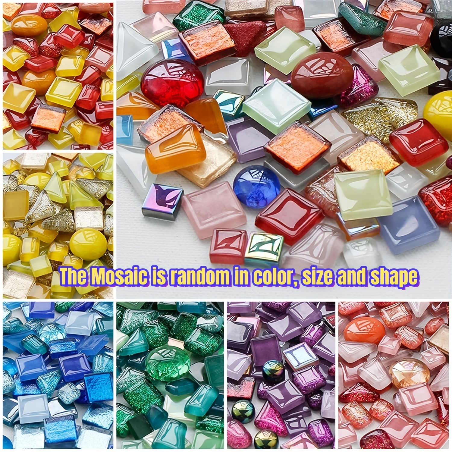 Mixed Color Mosaic Tile Irregular Crystal Glass Particles for Crafts