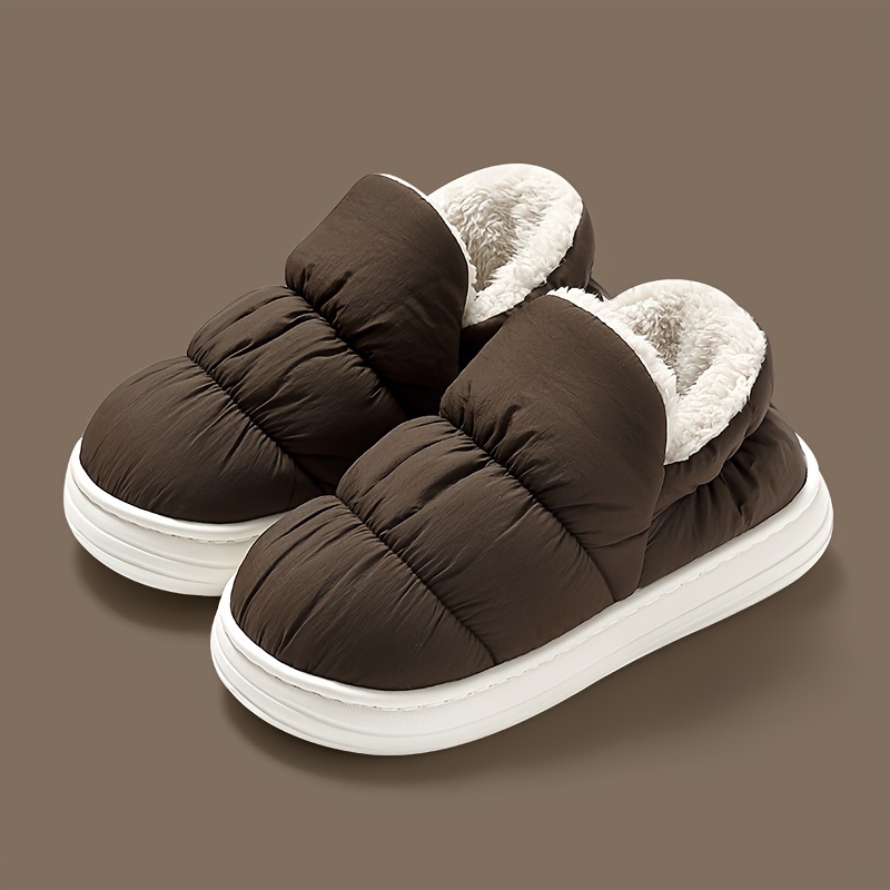 TEMU Women's Slippers - Warm, Lightweight Indoor/outdoor Shoes With Soft Sole For Winter