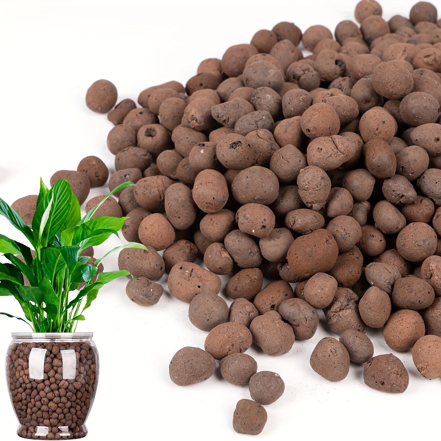 

1 Pack Expansive Clay Pebbles, Light Clay Balls For Plants, Natural Clay Pebbles For Hydroponics And Aquatic Plant Growth, Orchid Potted Mixture, Horticultural Soil Hydroponics