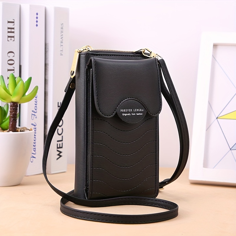 Fashion Small Phone Bag, Women's Trendy Faux Leather Flap Crossbody Bag  With Adjustable Strap - Temu