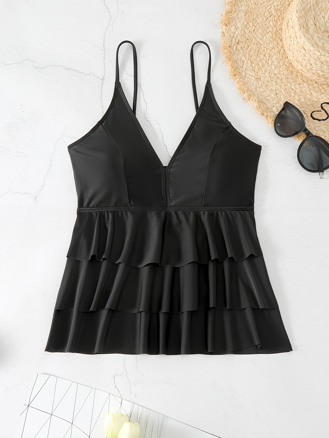 Peplum Tankini Swimsuit - Temu