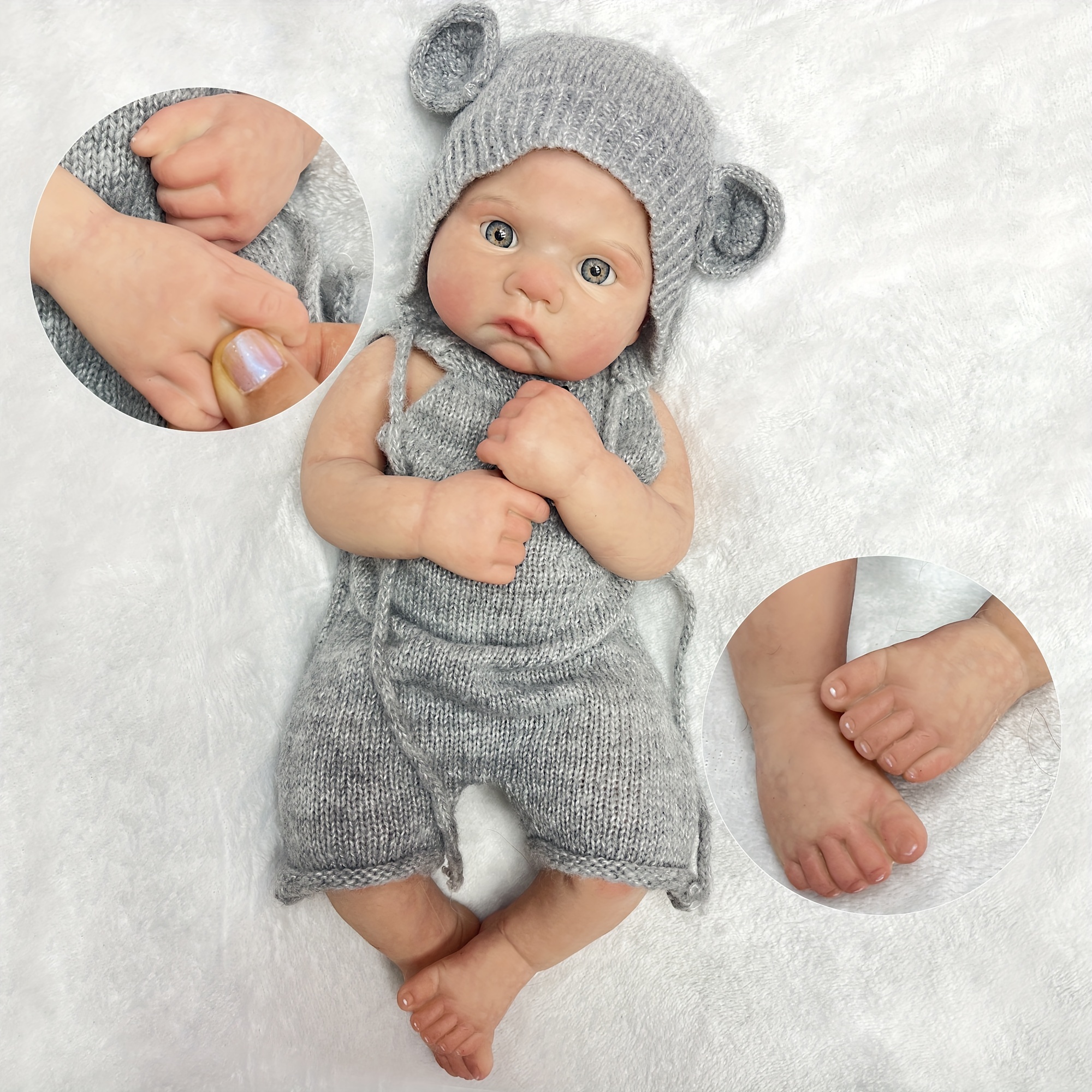 Reborn Dolls Can Drink Milk&pee Full Body Soft Solid Silicone Bebe