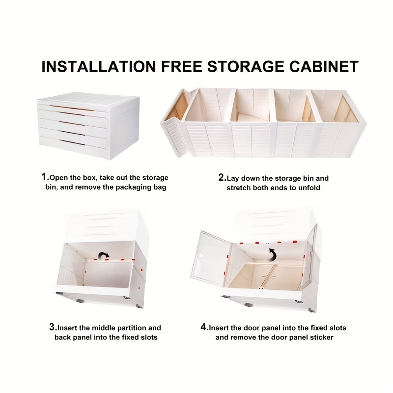 Installation Free Kitchen Lockers, Multi-layer Storage Shelves