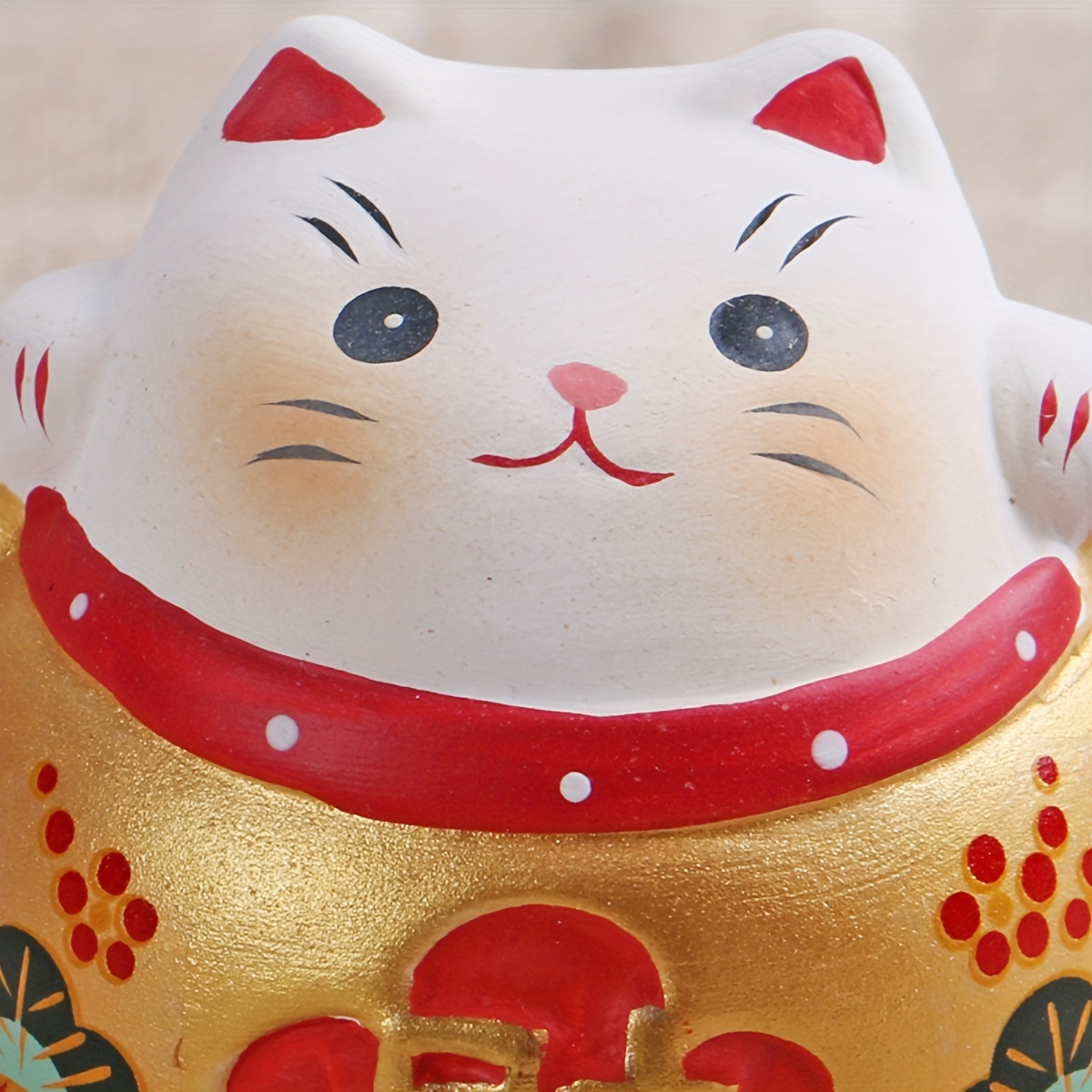 Zen Daruma Doll Fortune Statue Ceramic Lucky Cat Miniature - Temu