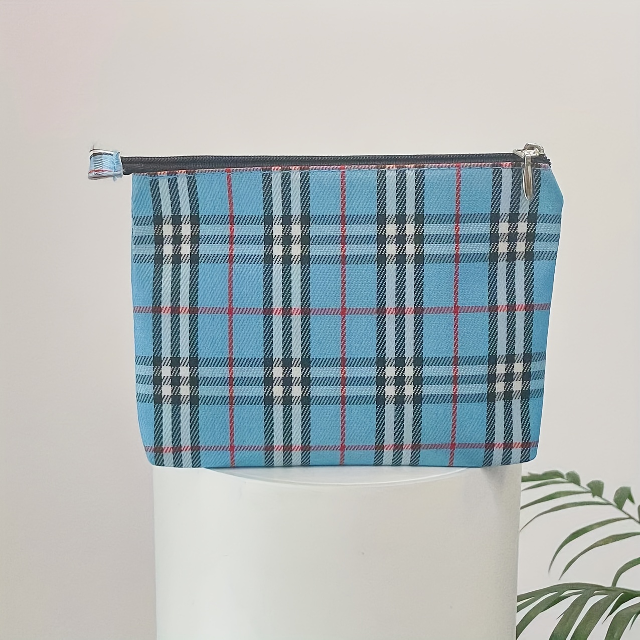 Men Plaid Pattern Clutch Bag