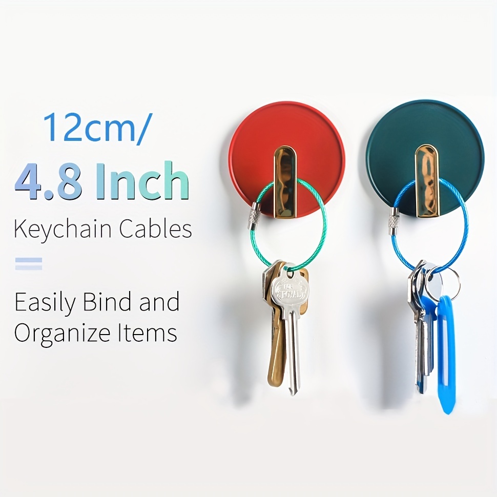 Wire Keychain Cable Large Stainless Steel Key Ring Loop - Temu