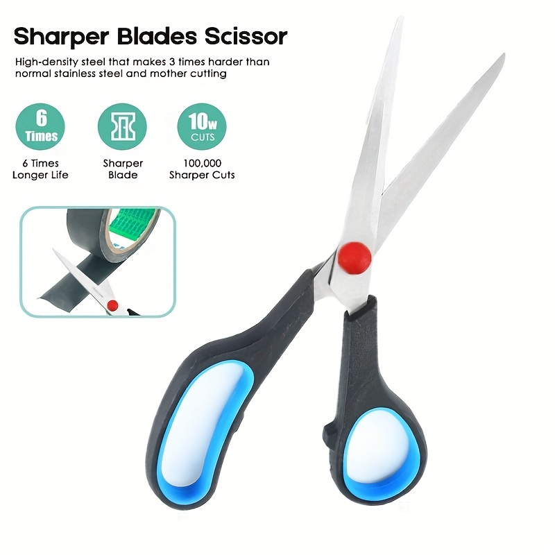 Craft Scissors Set of 4 Pack, All Purpose Sharp Blade Shears Rubber Soft  Grip Handle, Multipurpose Fabric Scissors Tool Great for Adults, Office