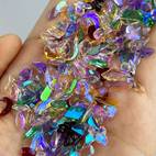 aurora nail art rhinestones synthetic crystals teardrop