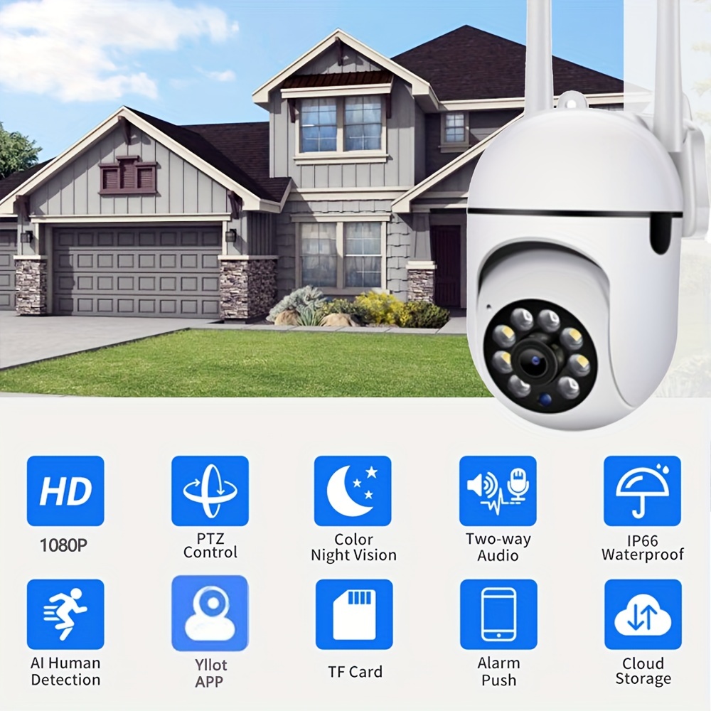 Surveillance Camera Video Wifi Wireless Security Cameras Hd - Temu