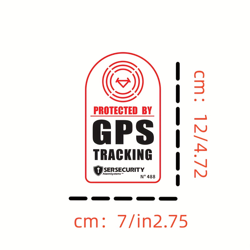Pegatina de seguimiento GPS de 10 PC, calcomanía de alarma de