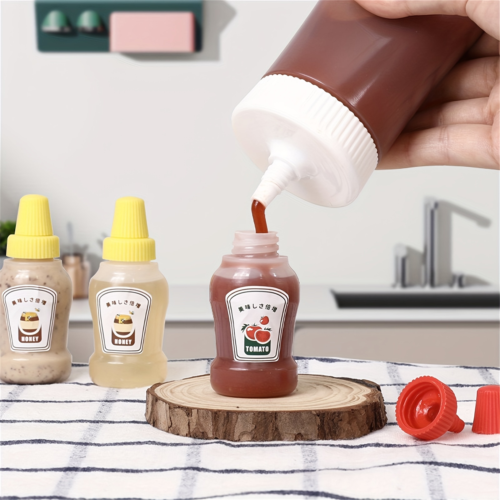 Mini Sauce Bottles, Mini Ketchup Bottles, Condiment Squeeze Bottle, Plastic  Portable Containers Bottle For Office Lunchbox Picnic Oil Soy Sauce Honey  Salad Dressing, Spice Bottle, Kitchen Utensils, Kitchen Stuff - Temu