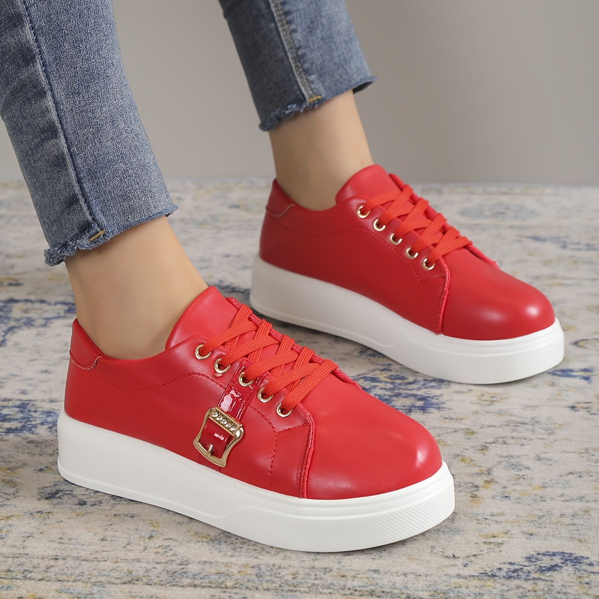 Red Shoes: High Top, Low Top & Platform Sneakers.