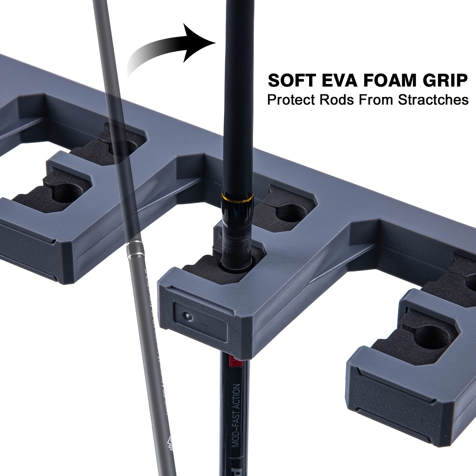 Vertical Fishing Rod Holder Securely Holds 10 Rods - Temu