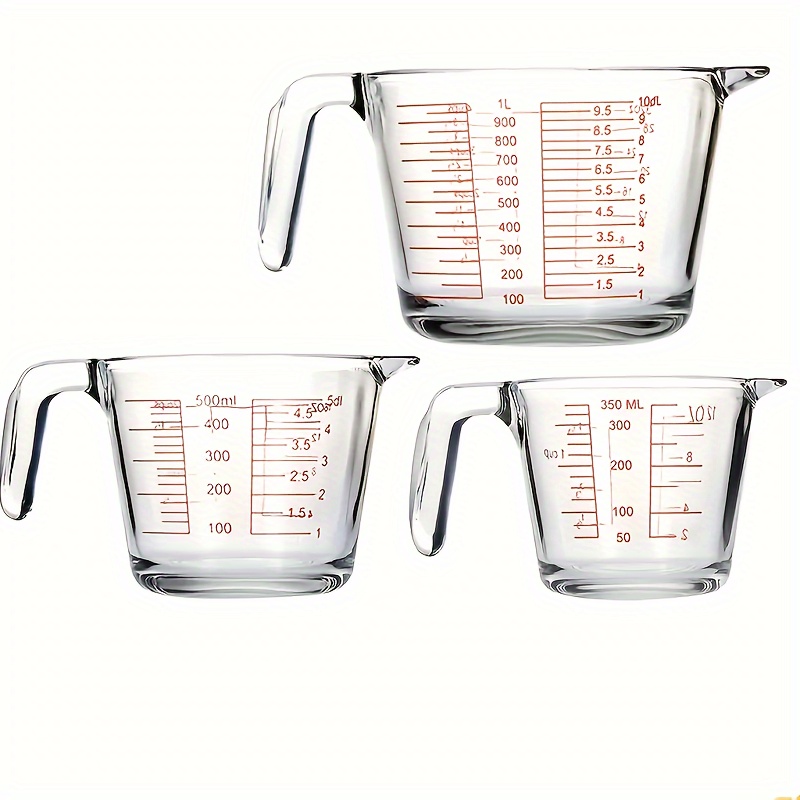 Glass Measuring Cup Set, Kitchen Liquid Measuring Cup, Bpa Free Borosilicate  Glass Measuring Cups Set For Dishwasher, Refrigerator, Microwave And  Preheat Oven, Essential Kitchen Tools, Baking Tools, Kitchen Utensils - Temu