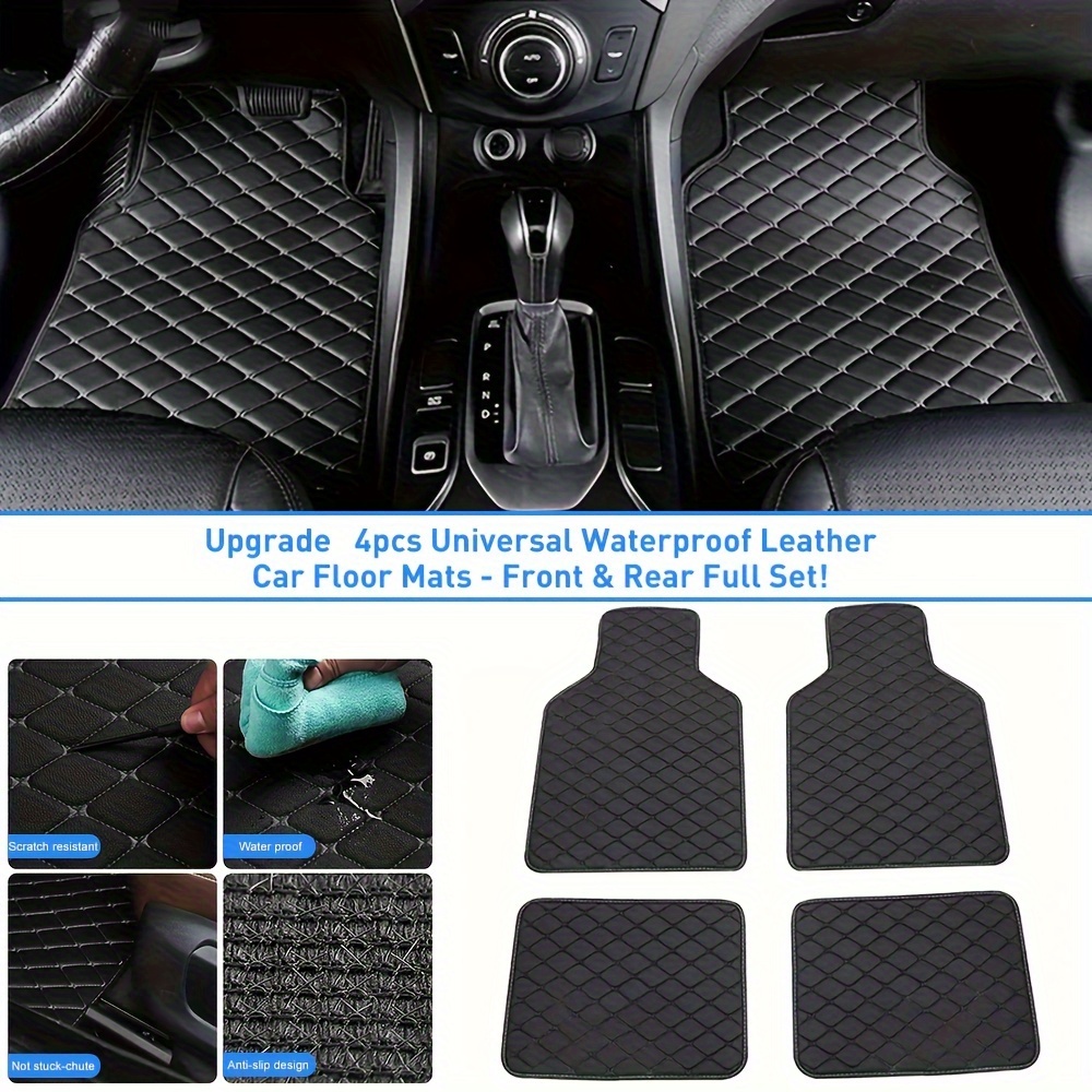 Universal Car Floor Mats: Lightweight Leather Waterproof - Temu