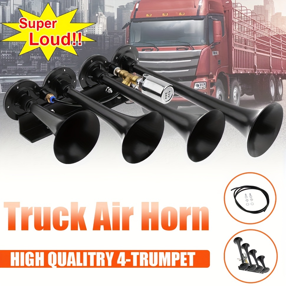 Truck Air Horn 4 Trumpet Truck Horn Super Loud Air Horn Mit - Temu Germany