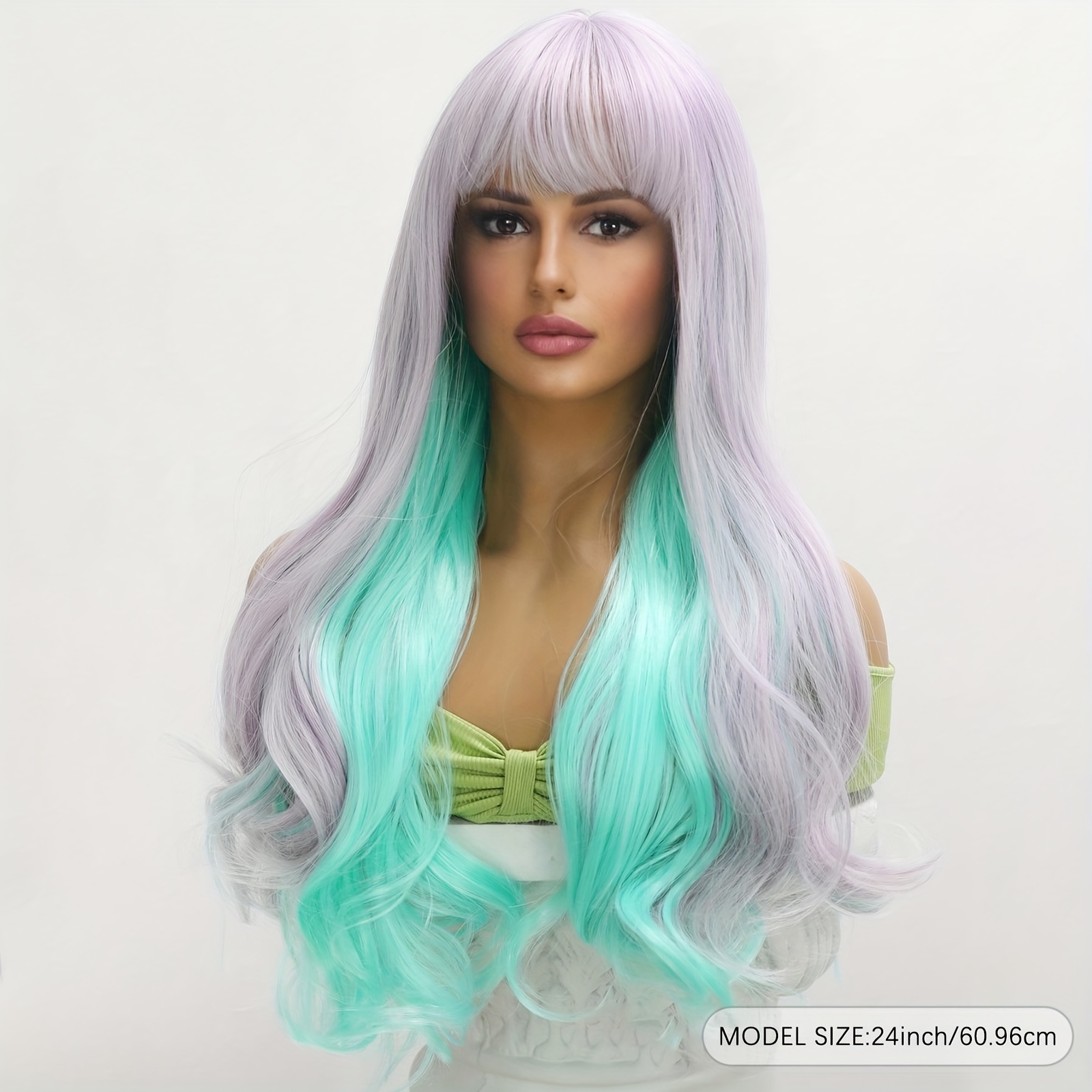 Blue and gold clearance wig