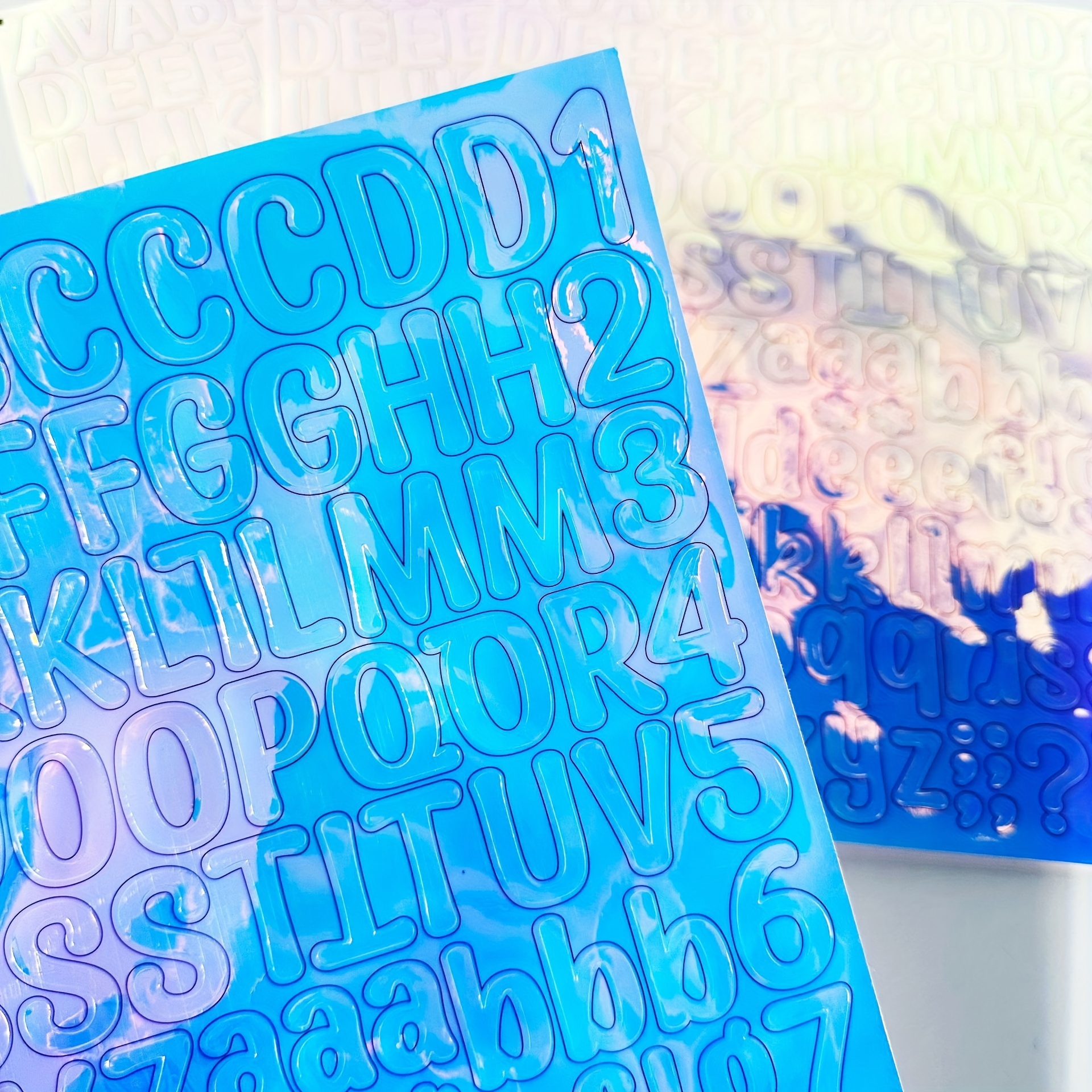 holographic laser letter stickers decals for