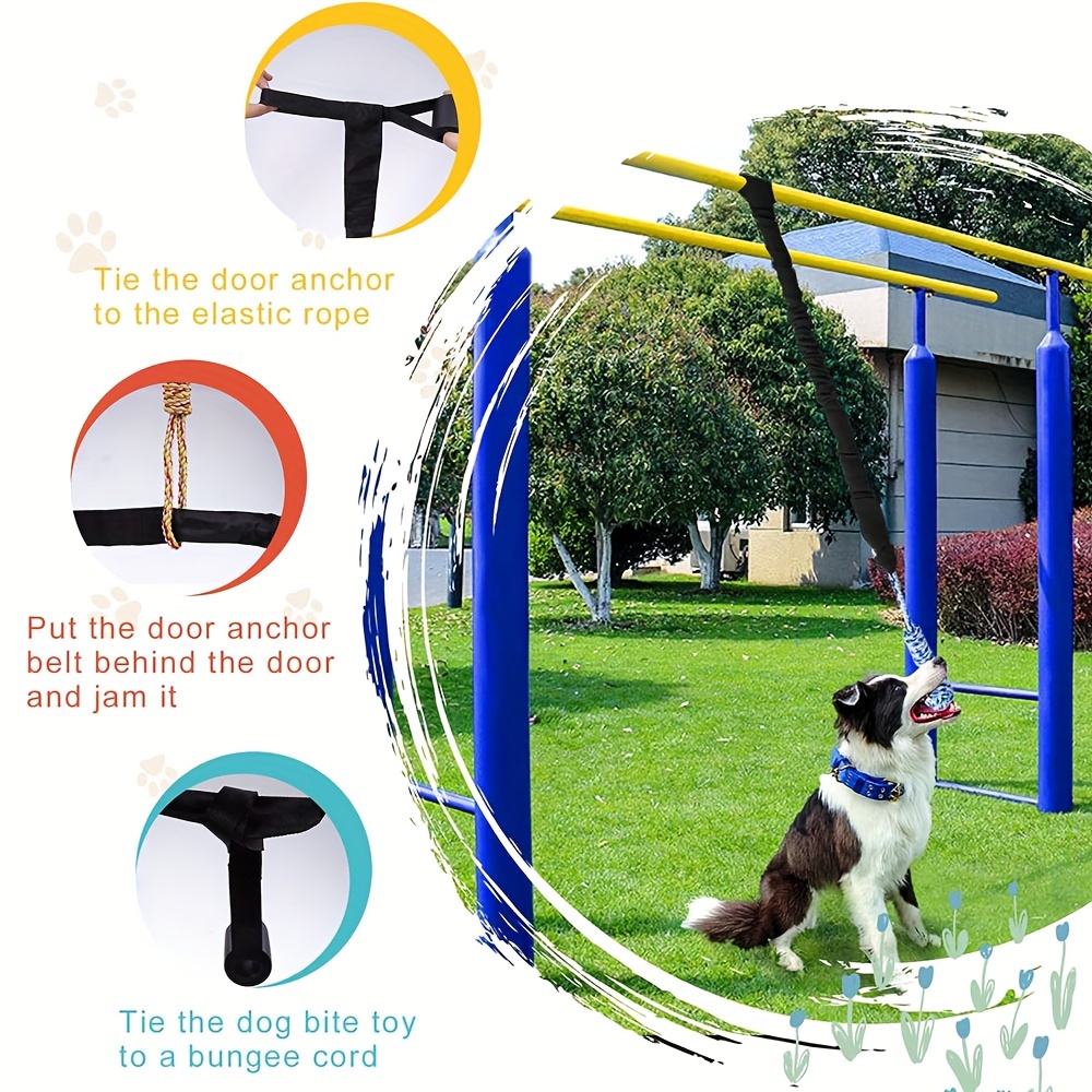 Spring Pole Dog Rope Toys Tree Bungee Hanging Dog Toys - Temu United Kingdom