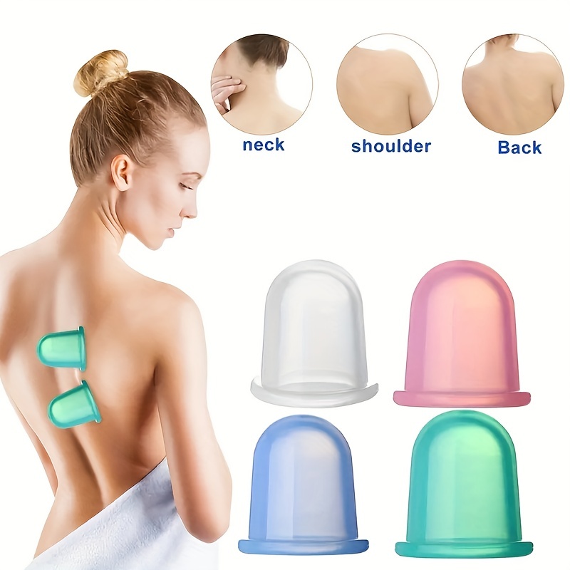 2pcs/set Silicone Vacuum Body Massage Helper Anti Cellulite