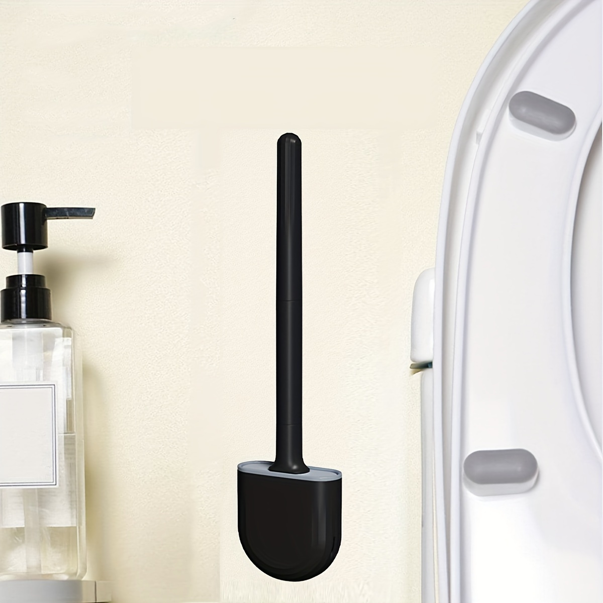 Set di spazzole per wc in Silicone anatra porta scopino creativo per bagno  accessori per la pulizia della toilette a parete per bagno