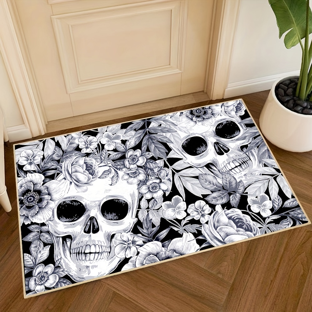 Gothic Skull Print Kitchen Mat Household Non slip Runner Rug - Temu