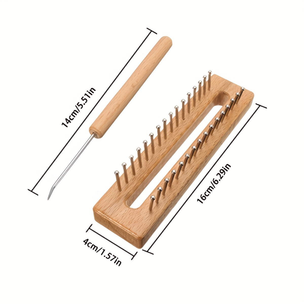 Wholesale CHGCRAFT 1 Set Square Wooden Weaving Loom Wood Spool Knitting Loom  with Hook Safe Knitting Loom Practical for Hat Scarf Sweater Knitting Loom  Accessories 