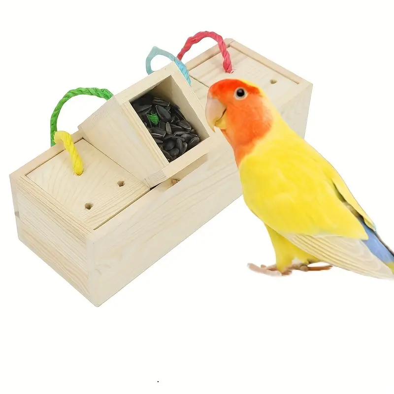 Wooden Bird Foraging Feeder Toys