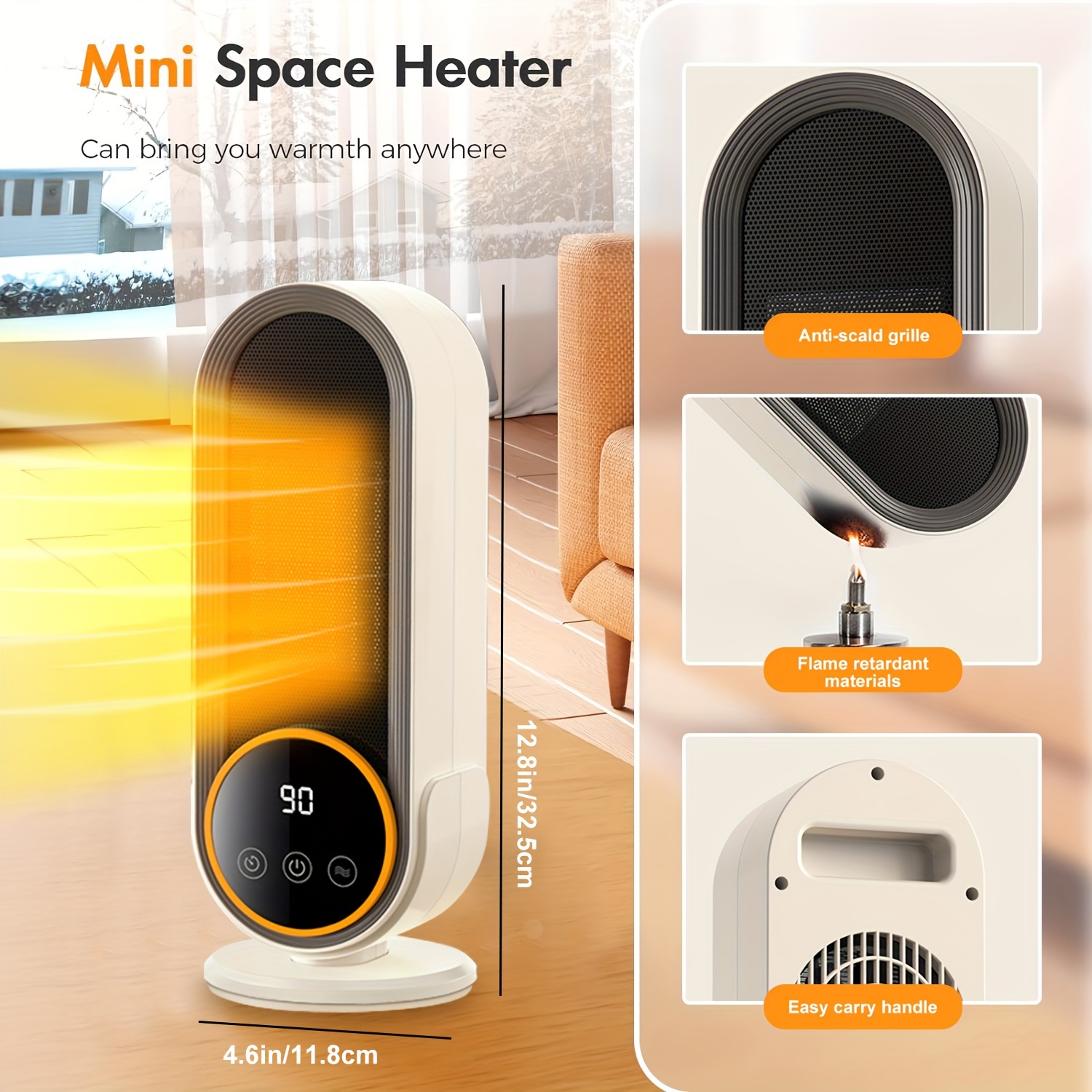 Portable Electric Heaters For Indoor Use, Quiet Ptc Ceramic Heating With  Thermostat, Safety Protection, Dumping Shutdown, Remote For Office, School,  Home Bedroom, Thanksgiving Gifts, Valentine's Day Gifts, Birthday Gifts -  Temu