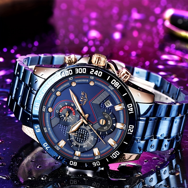 Reloj Hombre LIGE GOTCHA Sport Cuarzo Cristal mineral diamantado –  relojesvitacura