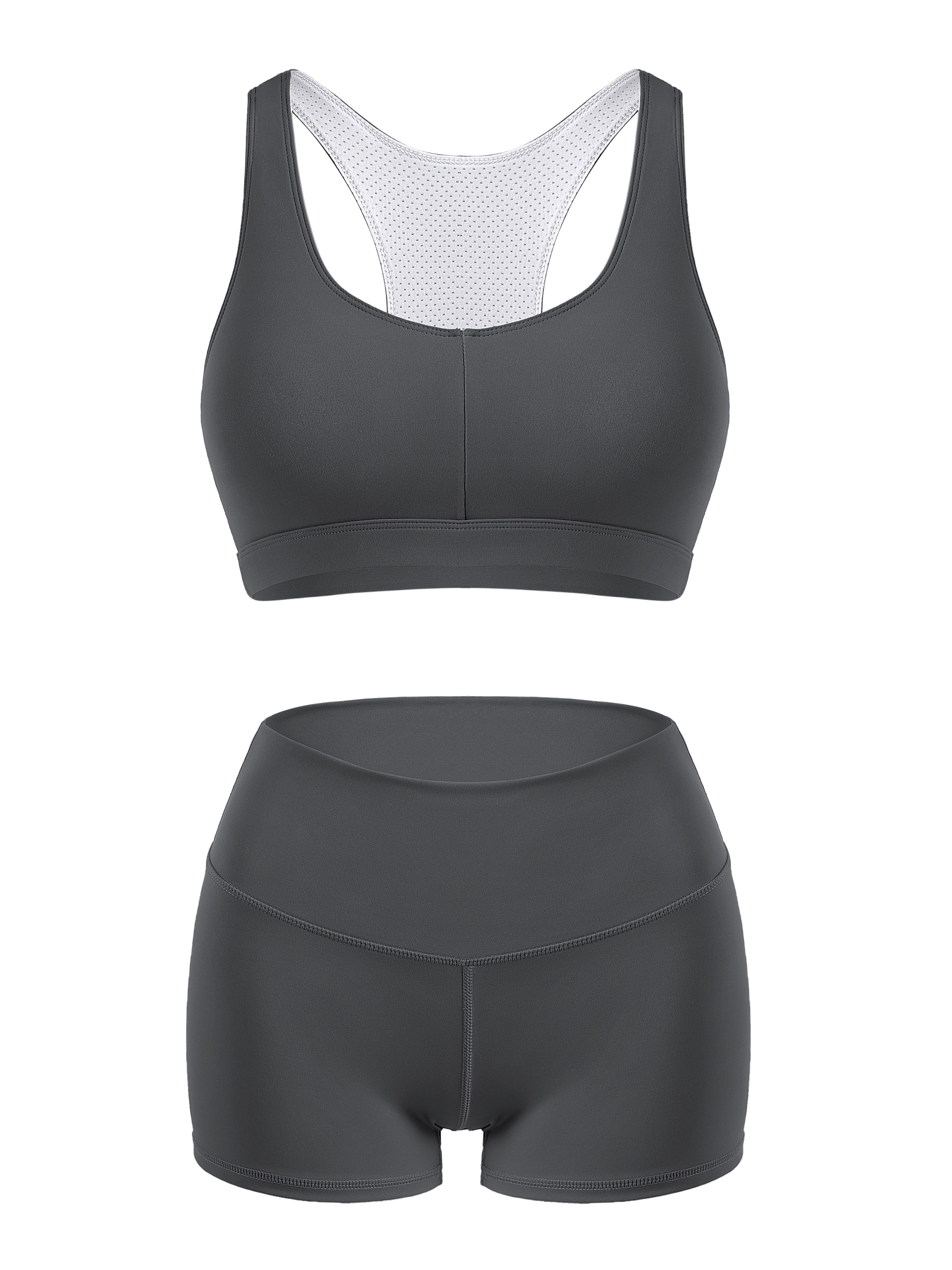 Yoga Sports Suits Racerback Tank Top Sports Bra High Waist - Temu