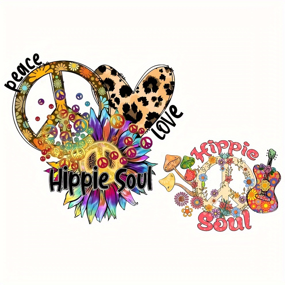 Hippie Vintage Patches Diy Decal Stickers Embroidery - Temu