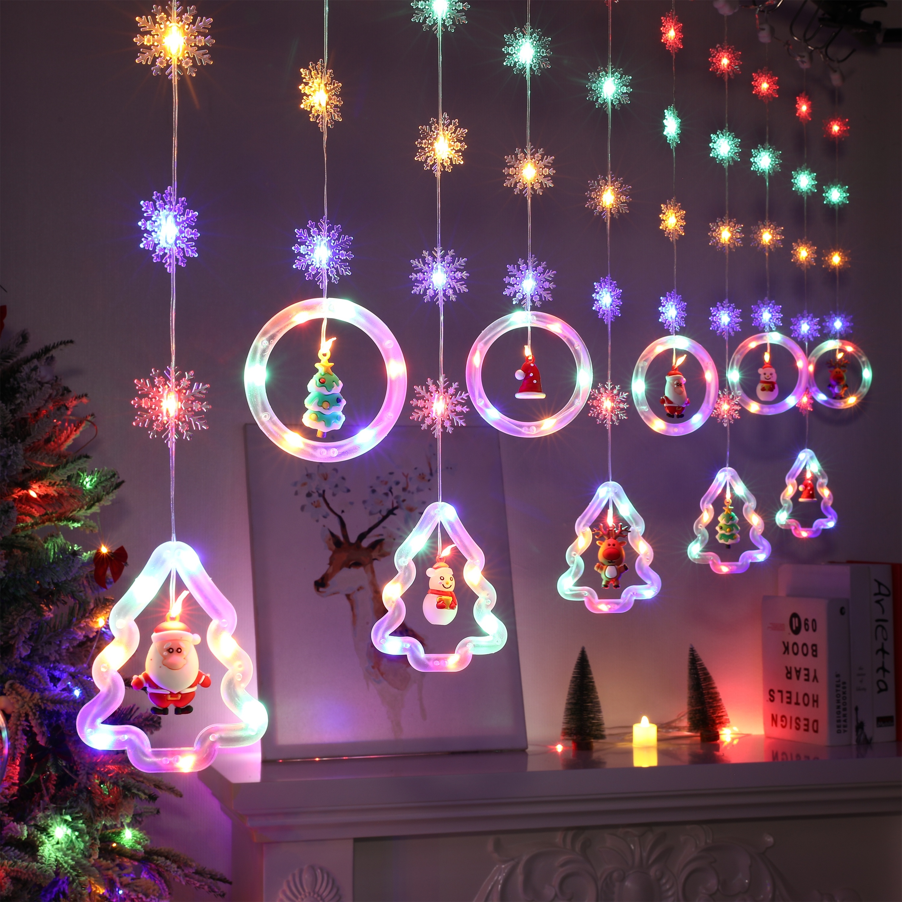 Window String Lights Christmas Decoration 100/200/300 Led - Temu
