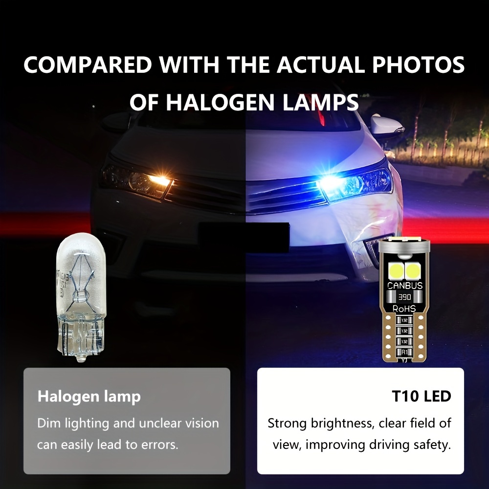 Luz Led Canbus para Interior de coche, lámpara con Chip T10, W5W