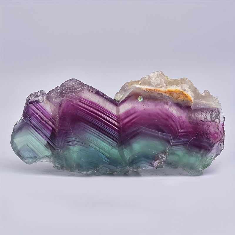 Natural Rainbow Fluorite Slices for Home Decor & Healing