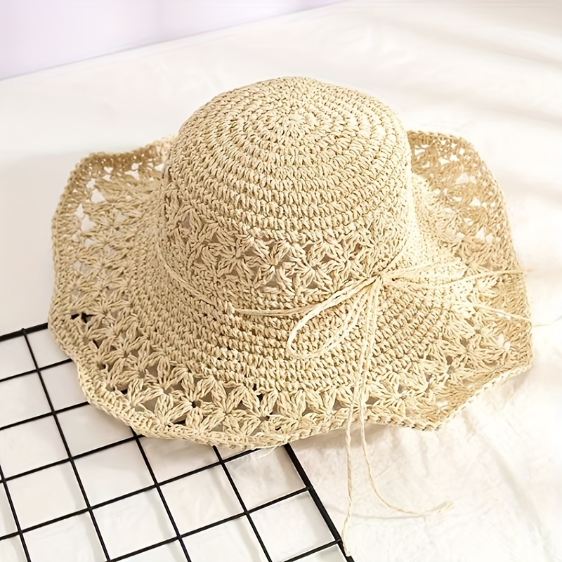 Women's Woven Straw Hat - Perfect for Beach Days, Sunscreen Protection &  Outdoor Adventures!