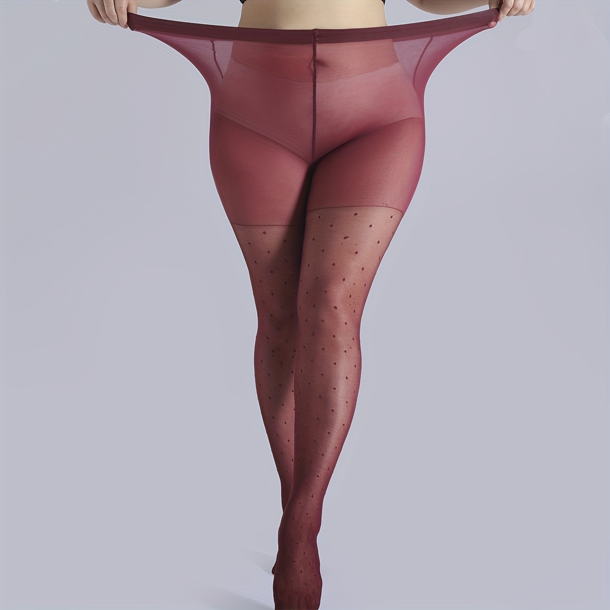 Plus Size Sheer Pantyhose Women's Plus Ultra Thin T Crotch - Temu