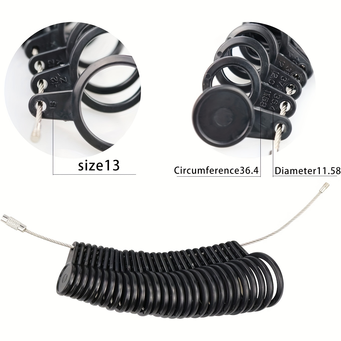 Ring Sizer Measuring Tool Plastic Ring Sizer Guage Sizes - Temu