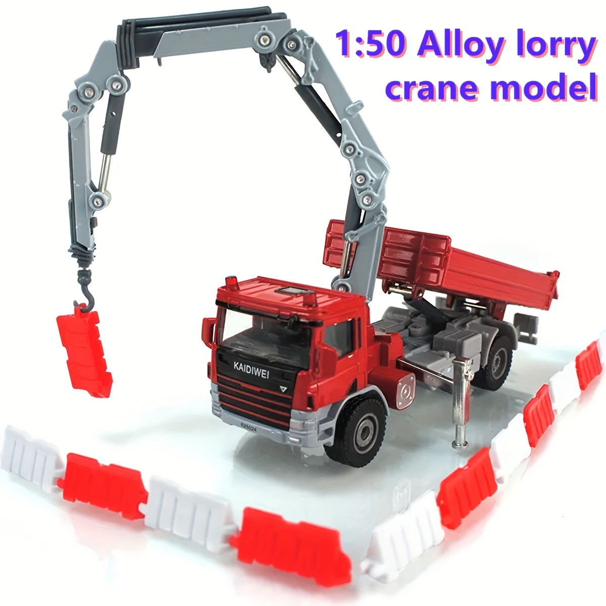 1/50 Crane Truck Construction Equipment Model Engineering Vehicle Kids Toys  Gift