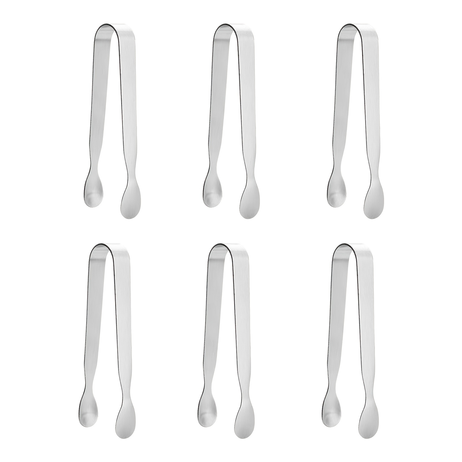 HINMAY Small Stainless Steel Serving Tongs 7-Inch Salad Tongs, Set