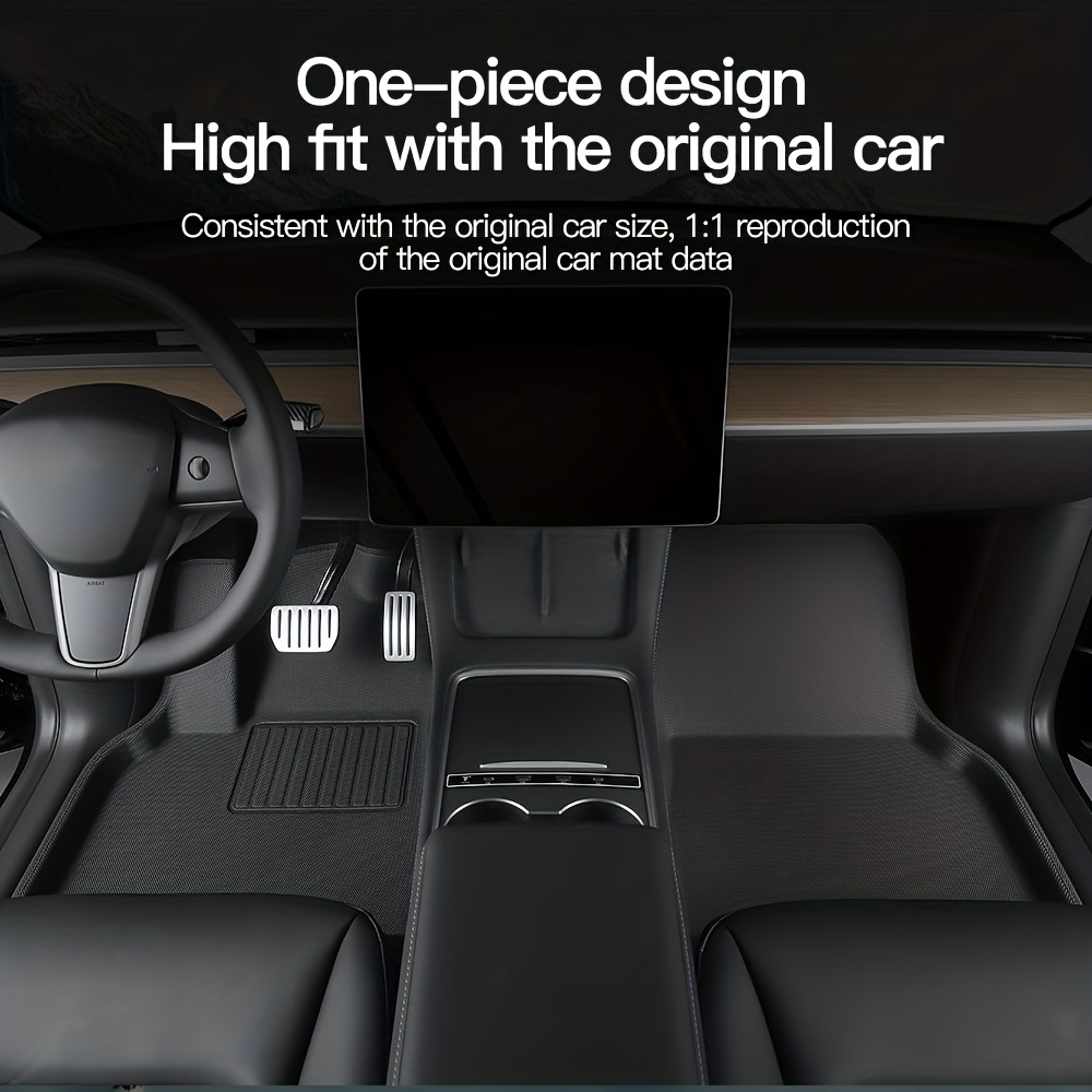 Tesla Model Y: Allwetter-Fußmattenset für den Innenraum (3 Stück